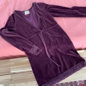 Juicy Couture Purple Velvet Mini Dress